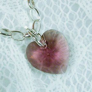 Cynthia Lynn "HEART'S DESIRE" Sterling Silver Pink Swarovski Crystal Bracelet